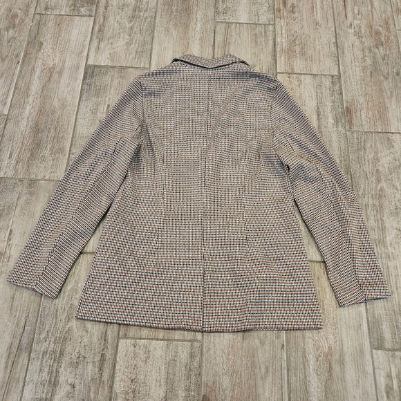 Nine West Plaid Blazer Womens Size M Single Button Dark Academia Office Preppy - Picture 5 of 10